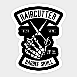 Barber Skull Sticker